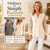 Crochet Lace V-Neck Long Sleeve Top