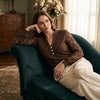 Crochet Lace V-Neck Long Sleeve Top