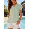 Relaxed Cotton V-Neck Top