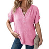 Relaxed Cotton V-Neck Top