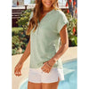 Relaxed Cotton V-Neck Top