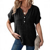 Relaxed Cotton V-Neck Top