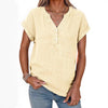 Relaxed Cotton V-Neck Top
