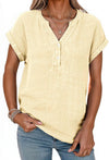 Relaxed Cotton V-Neck Top