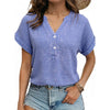 Relaxed Cotton V-Neck Top