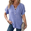 Relaxed Cotton V-Neck Top