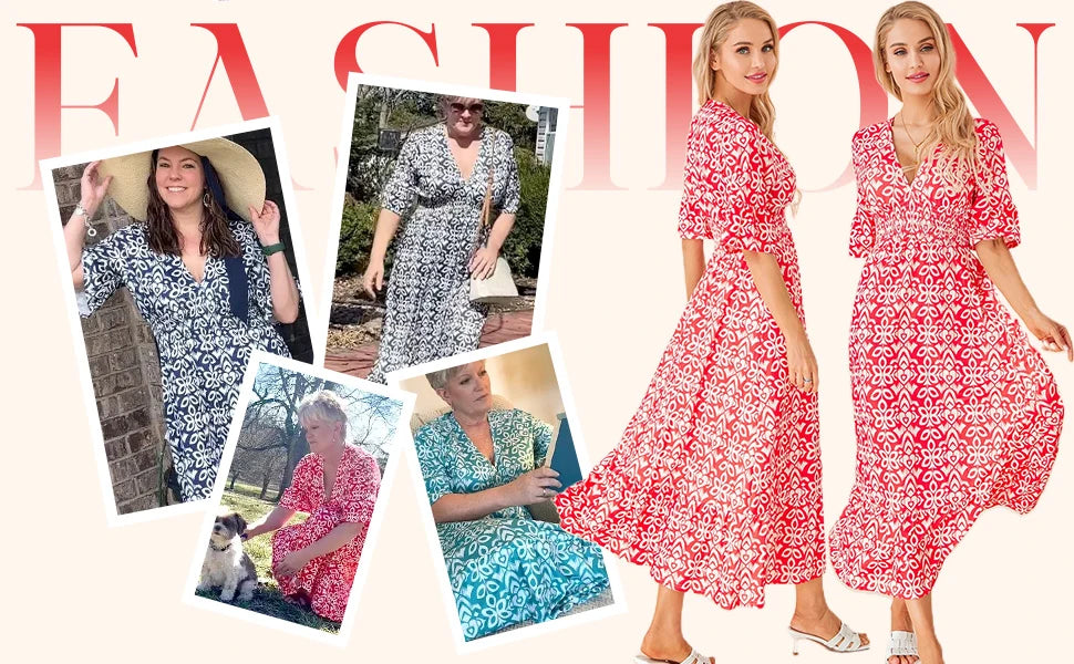 Floral V-Neck Maxi Dress