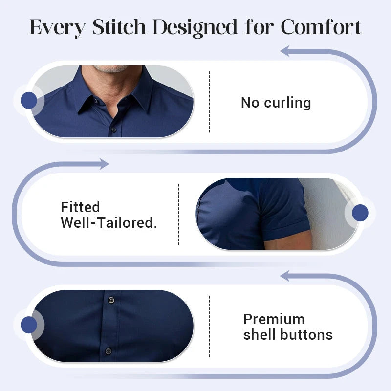 Mens Non-Iron Button Up Shirt