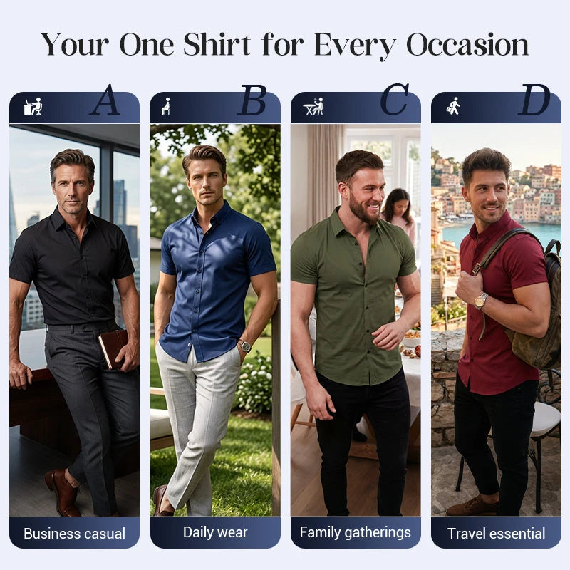 Mens Non-Iron Button Up Shirt