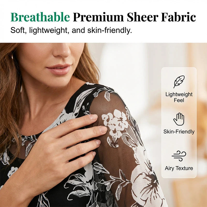 Floral Chiffon A-Line Dress