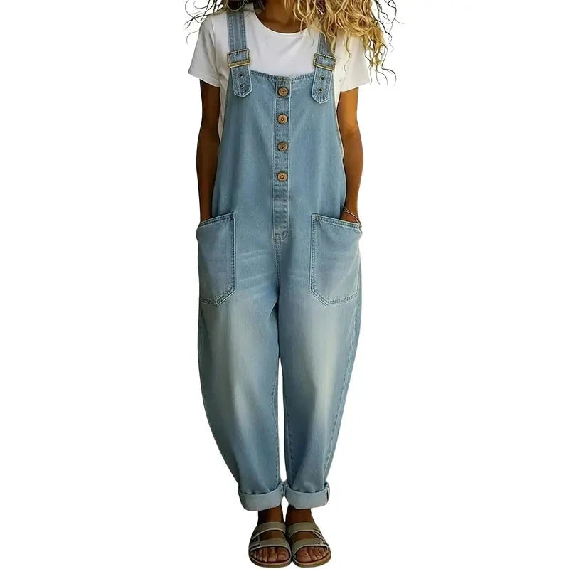 Women's Casual Denim Overalls – Long & Short Styles