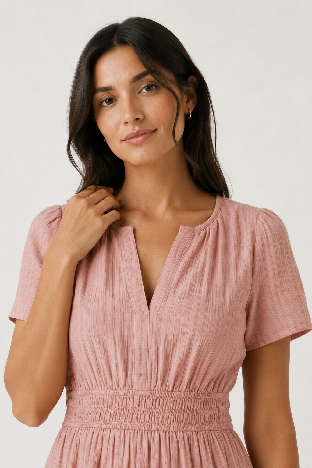 Solene Cotton Midi Dress - Elegant Everyday Summer Dress with Pockets