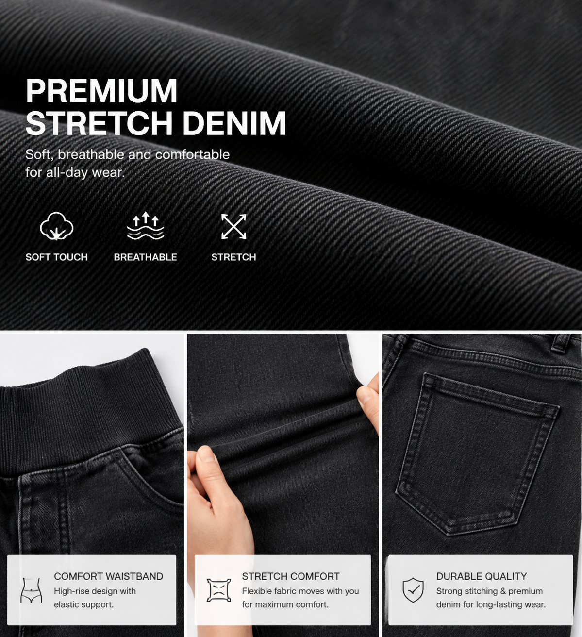 Women's High Waisted Wide Leg Jeans