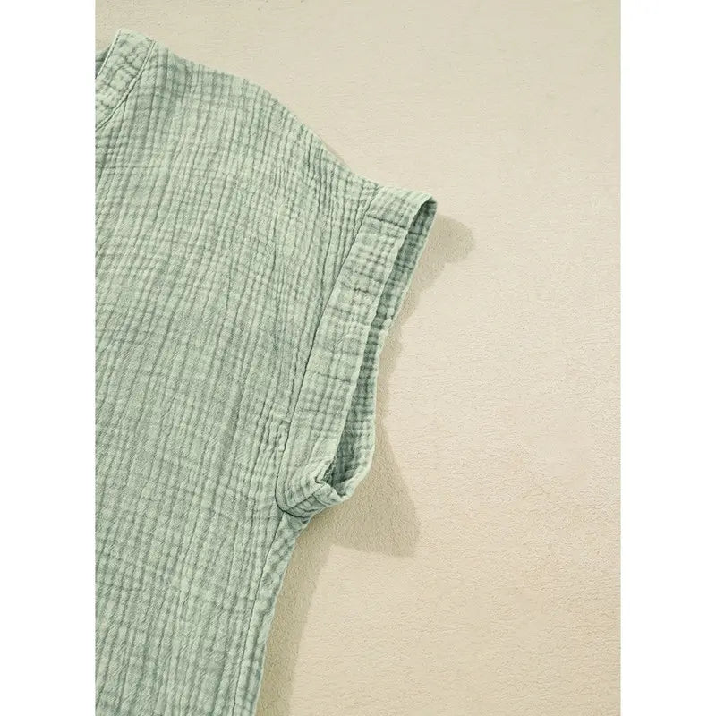 Women's Relaxed Cotton V-Neck Summer Top