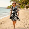 Floral Chiffon A-Line Dress