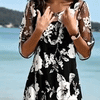 Floral Chiffon A-Line Dress