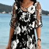 Floral Chiffon A-Line Dress