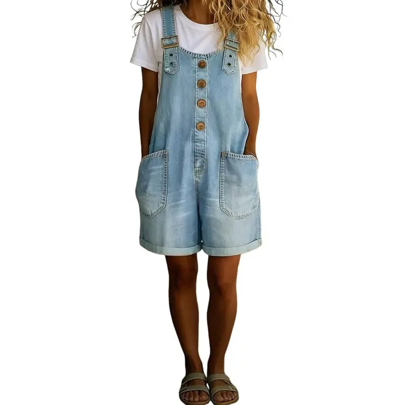Women's Casual Denim Overalls – Long & Short Styles
