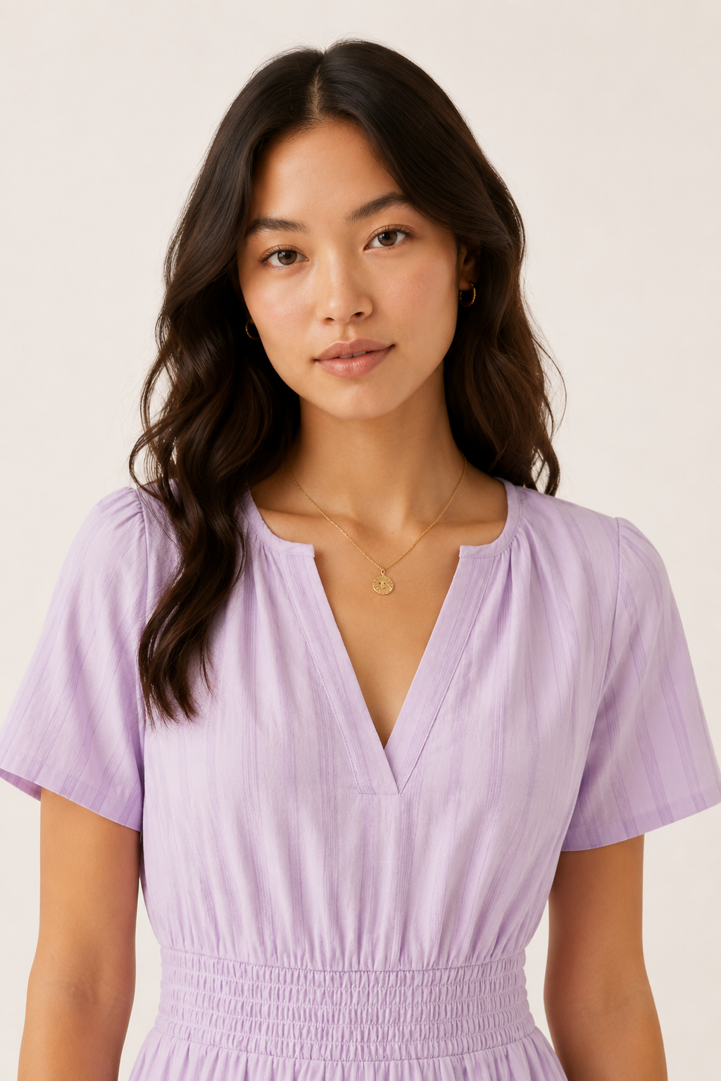 Solene Cotton Midi Dress - Elegant Everyday Summer Dress with Pockets