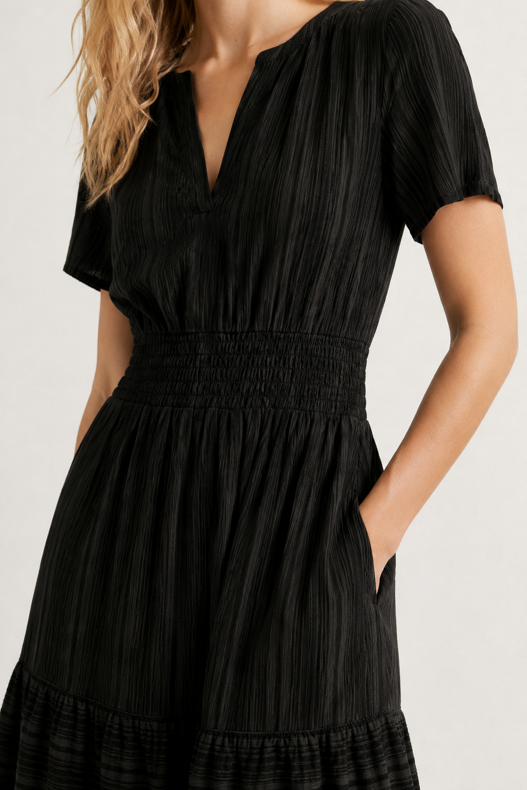 Solene Cotton Midi Dress - Elegant Everyday Summer Dress with Pockets