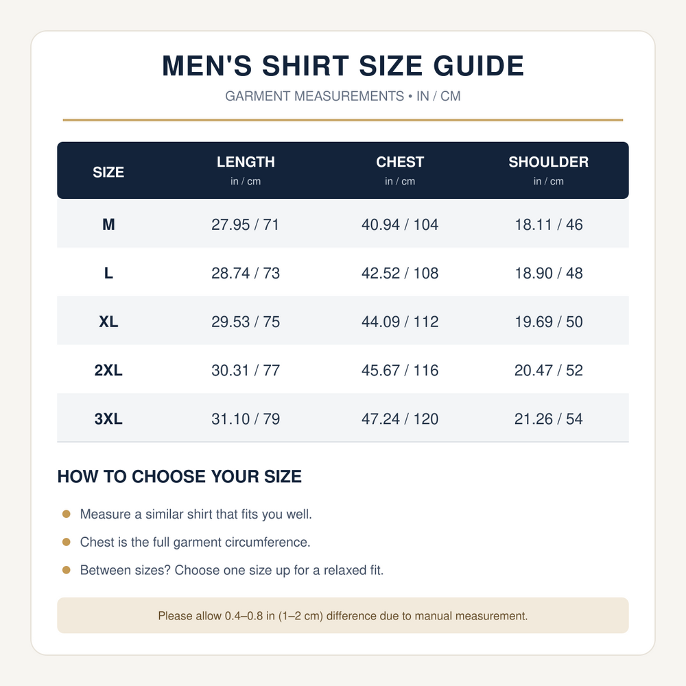 Mens Non-Iron Button Up Shirt